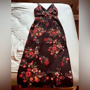 Monteau Black Floral Dress